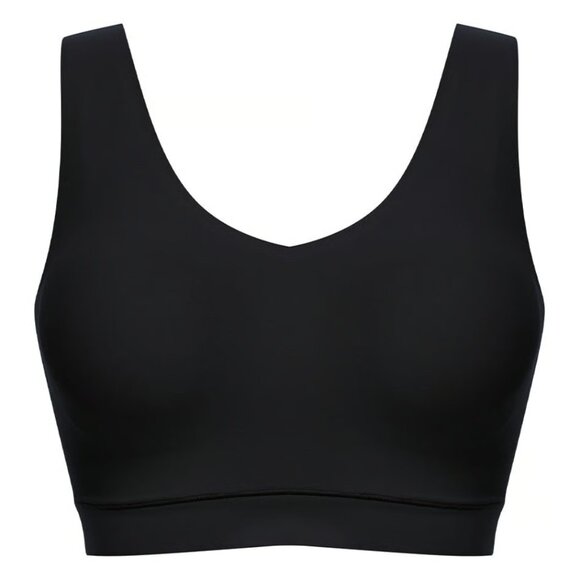 Chantelle SoftStretch Padded V-Neck Bra in Black Size Medium / Large - Picture 1 of 6